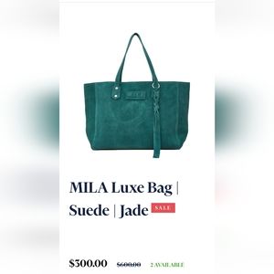 M.I.L.A Los Angeles  ultra deluxe suede tote sold out color